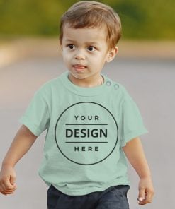 Mint Customized Half Sleeve Infant Kid's Cotton T-Shirt (1-12 Months)
