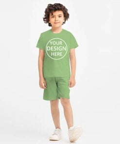 Kiwi Green Customized Cotton Co-ord Set for Kids