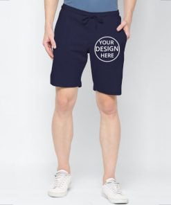 Navy Blue Customized Cotton Shorts for Men