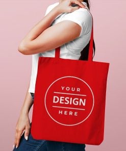 Red Customized Photo Printed Tote Bag