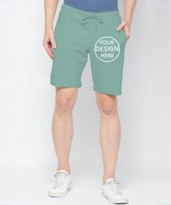Sage Green Customized Cotton Shorts for Men