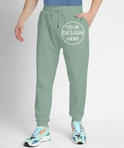 Sage Green Customized Cotton Jogger Track Pant for Men